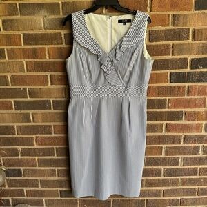 Alex Marie blue and white seersucker dress size 10